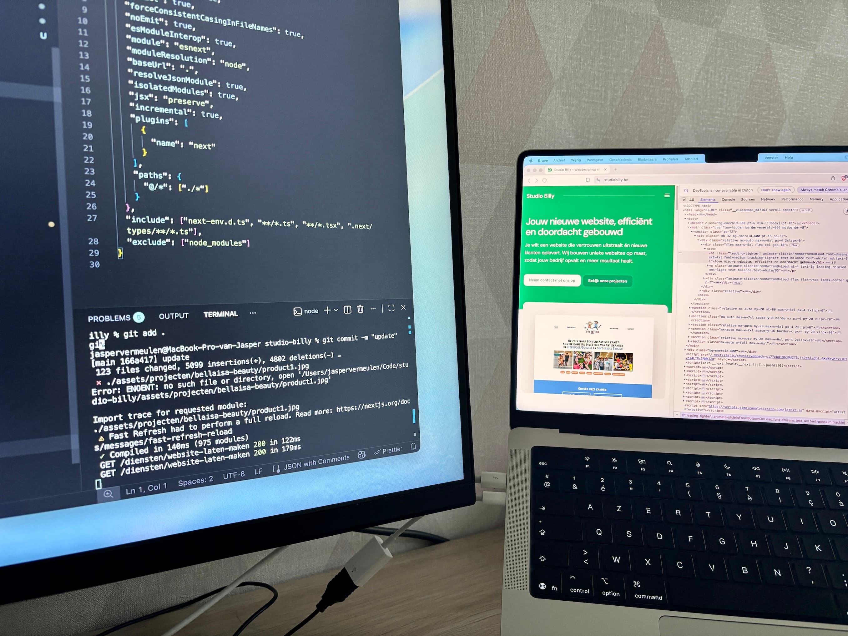 Op maat gemaakte website programmeertaal